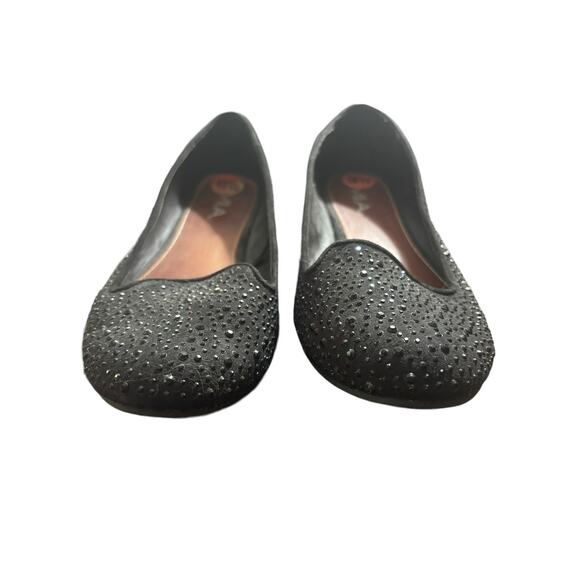 Mia Black Studded Ballet Flats Womans Size 9.5 Witchy Goth Punk Contemporary - Picture 3 of 8